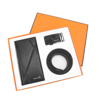 美都袋鼠 MDKANGROO MD90002-2A 皮带钱夹套装礼盒（商务两件套） 黑色 长度随机