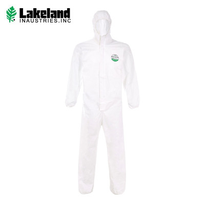 雷克兰(Lakeland)连体防护服带帽 轻便透气 高效防尘防液体飞溅 AMN428E-1件装 M