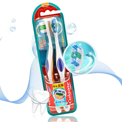 高露洁(Colgate)牙刷360°全面口腔清洁 牙刷×2(清洁软刷 细菌倍减)