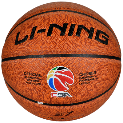 李宁 LI-NING CBA联赛比赛篮球室内外兼用PU材质蓝球 857-1