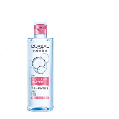 欧莱雅(LOREAL)三合一卸妆洁颜水深层清洁魔力水套装温和卸妆礼物送女友(倍润型400ml礼盒)