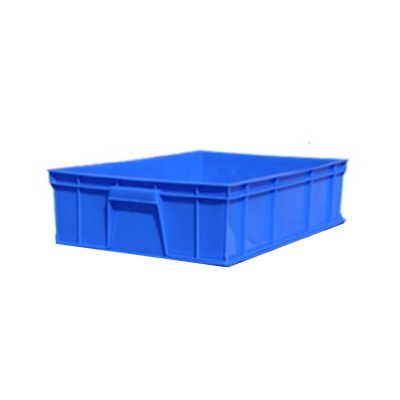 谋福 9560加厚零件盒周转箱物料盒收纳盒配件箱塑料盒五金工具盒长方形带盖(3号 蓝色520*350*150)