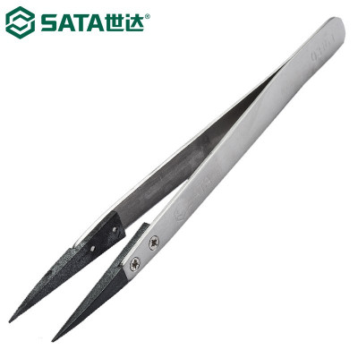 世达 SATA-03161 防静电尖头镊子五金工具 130mm (单位:支)