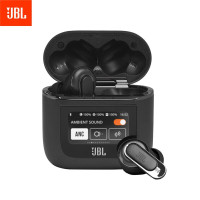 JBL TOUR PRO2静噪耳机 蓝牙耳机 主动降噪真无线耳机 无线运动耳机 智能LCD屏 防水防汗 钢琴黑