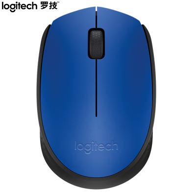 罗技(Logitech)M170 鼠标 无线鼠标 办公鼠标 对称鼠标 带无线2.4G接收器 蓝色