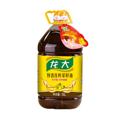 龙大 特香 压榨菜籽油 5L/桶