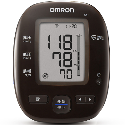 欧姆龙(OMRON)J751 电子血压计 上臂式 智能蓝牙APP血压测量仪医用高精准