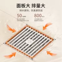 潜水艇(submarine) GK50-10不锈钢拉丝防臭地漏 大排量淋浴四防地漏50管径