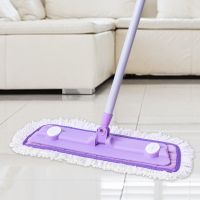 妙洁(MIAOJIE) 平板拖把44cm杆长129共1布超细纤维家用一拖净免手洗大懒人拖地
