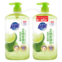 超能 柠檬护手洗洁精 1.5kg*2 加浓 快速去油污 可直接清洗水果宝宝餐具.