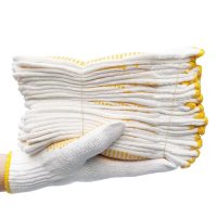 谋福(CNMF)棉线手套 劳保棉纱手套耐磨耐用 点珠手套12双装.