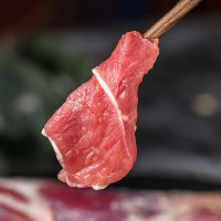 食无竹 羔羊去骨后腿肉1kg 原切羊肉火锅生鲜烧烤食材