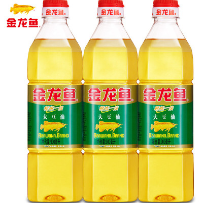 金龙鱼精炼一级大豆油900ml*3