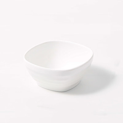 天喜(TIANXI) 白色密胺小碗米饭碗汤碗 四方碗