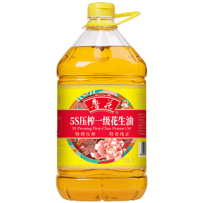 鲁花香味家族压榨一级花生油-5L