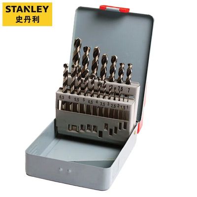 史丹利(STANLEY)95-233-23 19件套高速钢麻花钻头金属钻头套装1-10mm