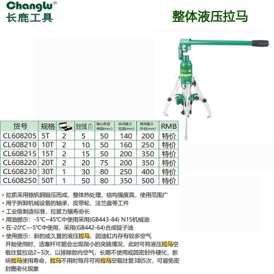 CHANGLU/长鹿 整体液压拉马 608220 20T 1台