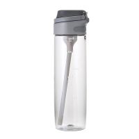 乐扣乐扣(LOCK&LOCK)家用品一键式运动吸管水杯灰750mL ABF765GRY