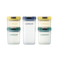 乐扣乐扣(LOCK&LOCK) 家用品赏鲜密封罐5件套HTE815S5FU