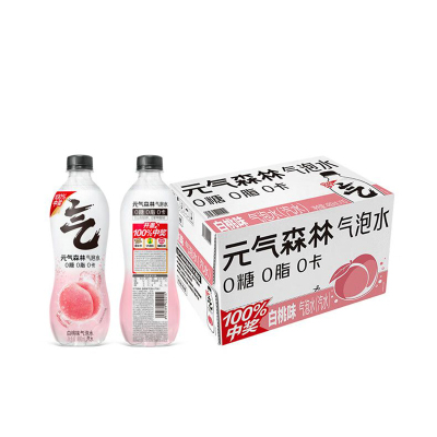 元气森林 苏打气泡水(白桃味)480ml*15