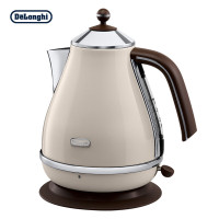 德龙(Delonghi)电热水壶 复古系列烧水壶 家用办公室 304不锈钢 KBOV2001.BG 奶油白