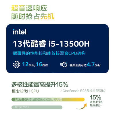 惠普HP 星Book Pro 14英寸笔记本电脑(13代i5H 16G 1TB 2.2K 银)