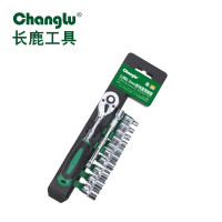 长鹿12件6.3MM系列镜面套筒组套(塑夹)