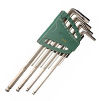 世达 12件英制特长球头内六角扳手组套