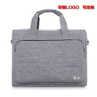 斯莫尔(SIMOER)SL-8139灰色大容量商务防水15.6寸电脑包牛津布公文包手提业务包