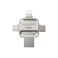 忆捷I71-128G USB3.0 Lightning Type-C MicroUSB口手机电脑通用四接口存储U盘