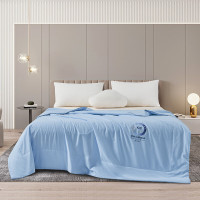 洁丽雅凉感因子夏凉被汀蓝