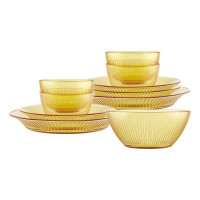 康宁 Snapware晶尊系列餐具10件组_x000b_(4饭碗1面碗3小盘2大盘))
