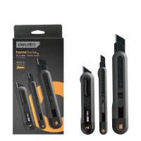 得力(deli)|home系列美工刀套装3件套1套HT4003灰色