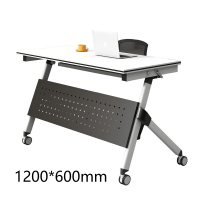 震怡折叠会议桌培训桌椅课桌椅长条桌单人双人课桌自由组合拼接翻板桌 1200*600mm折叠培训桌
