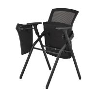 震怡可折叠椅子职员会议椅听课学习椅电脑椅办公椅 学习椅+写字板电镀脚