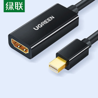 绿联 Mini DP转HDMI 转换器线 4K迷你DP雷电2公转母转接头 适用苹果微软Surface笔记本电脑接显示器