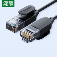 绿联(UGREEN)超六类网线细线款 CAT6A 10Gbps万兆成品跳线 电脑/宽带/路由器/监控/光猫连接线缆 1米
