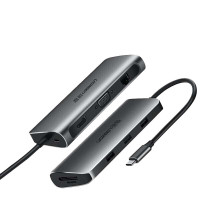 绿联Type-C 扩展坞通用iPadPro苹果M1电脑MacBook华为笔记本USB-C转HDMI雷电3转换器4K拓展坞