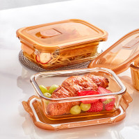 康宁 EKCO琥珀色保鲜盒640ML两件组