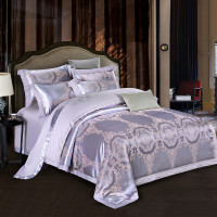 路易卡罗 贡缎提花绣花四件套LK6235 罗兰庄园