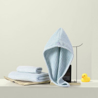 水星家纺 享浴·茶氨酸抗菌干发帽毛浴巾组合三件套129108