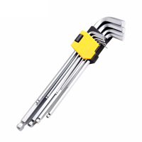 得力 英制加长球头内六角组套9件套(黄)(套) DL3092(套)