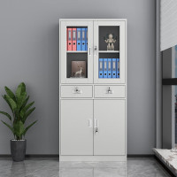 震怡 铁皮文件柜 平开式四门双抽1850mm×1180mm×390mm