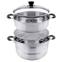 苏泊尔-畅享经典不锈钢双层蒸锅 VZ26BS01