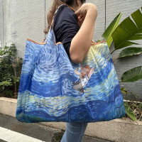 便携油画郁金香手提袋大号56*40cm