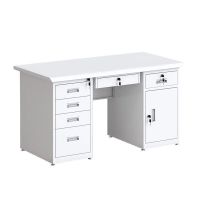 震怡台式电脑桌子员工位办公桌椅组合家用学习书桌套装 五斗一门一抽1.2米宽电脑桌