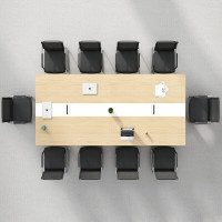 震怡会议桌长桌培训桌开会桌长条桌洽谈桌椅组合 2.8米会议桌