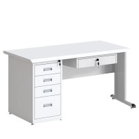 震怡台式电脑桌子员工位办公桌椅组合家用学习书桌套装 4斗一抽1.2米宽电脑桌