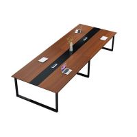 震怡钢架会议桌简约现代办公桌长条桌洽谈桌培训桌 会议桌3.6m