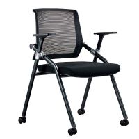 震怡培训椅可折叠椅办公椅会议椅简约新闻椅听课学习椅职员网布椅 经典款+活动轮